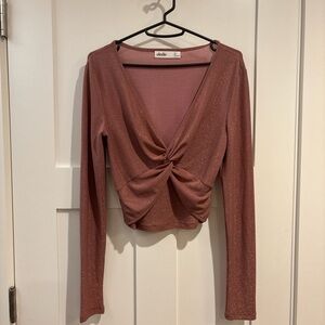 Elodie Cropped Long Sleeve, Size Medium